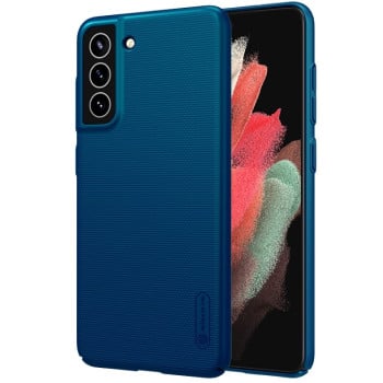 Чехол NILLKIN Frosted Shield усиленный матовый на Samsung Galaxy S21 FE - синий