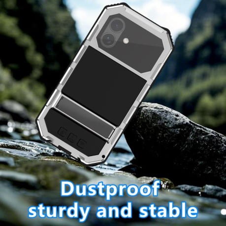 Противоударный чехол R-JUST Life Waterproof на iPhone 17 - серебристый