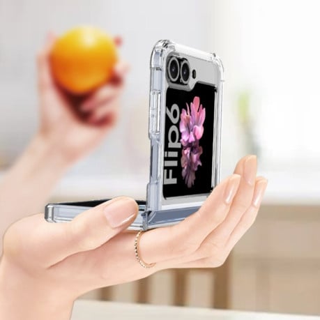 Протиударний чохол GKK TPU + Tempered Film для Samsung Galaxy  Flip 6 5G - черный