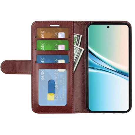 Чохол-книжка R64 Texture Single на Xiaomi Redmi Note 15 4G / 5G /Poco M8 164mm — коричневий