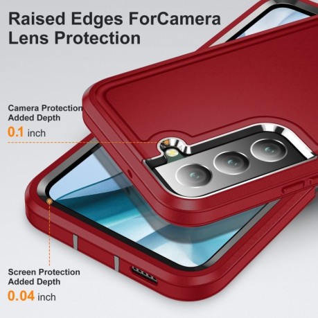 Противоударный чехол 3 in 1 Rugged Holder для Samsung Galaxy S23 5G - красный