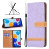 Чохол-книжка Color Matching Denim Texture для Xiaomi Redmi Note 12S 4G / Note 11 - фіолетовий
