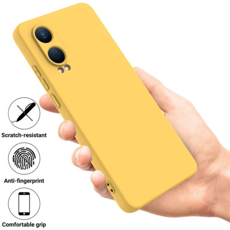 Силіконовий чохол Solid Color Liquid Silicone для OnePlus Nord CE4 Lite Pro XL - жовтий
