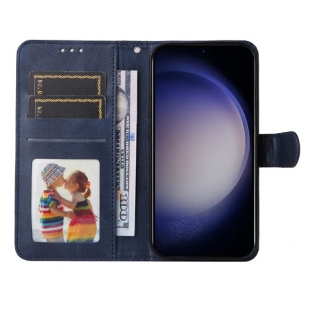 Чехол-книжка Stitching Calf Texture для Samsung Galaxy S25+ 5G - синий