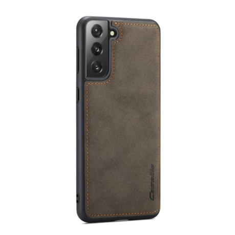 Кожаный чехол-кошелек CaseMe 018 на Samsung Galaxy S21 FE - коричневый