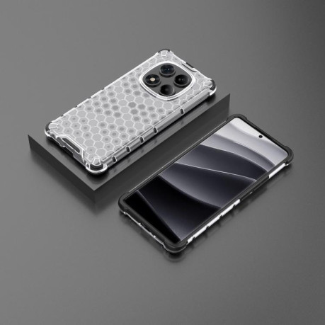Противоударный чехол Honeycomb на Xiaomi Redmi Note 14 Pro 4G - белый