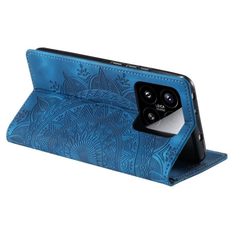 Чехол-книжка Totem Embossed Magnetic Leather для Xiaomi 15 - синий