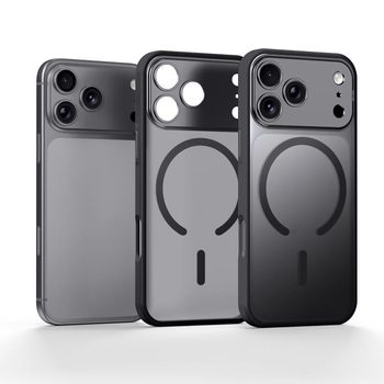Напівпрозорий матовий магнітний чохол Sulada на iPhone 18 Pro Max — чорний
