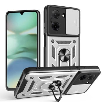 Противоударный чехол Sliding Camshield для Redmi A5 4G - серебристый