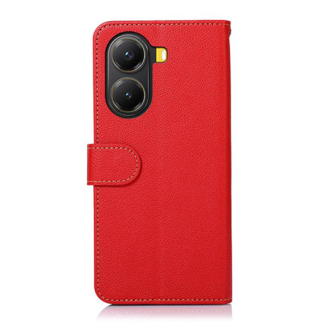Чохол-книжка KHAZNEH Litchi Texture для Xiaomi Poco X7 Pro - червоний
