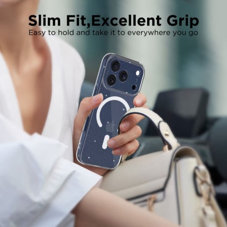 Чохол Tech-Protect FlexAir MagSafe на iPhone 17 Pro - Clear Glitter