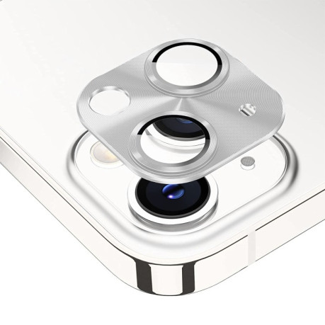 Защитное стекло на камеру ENKAY Aluminium для iPhone 14 / 14 Plus - серебристый