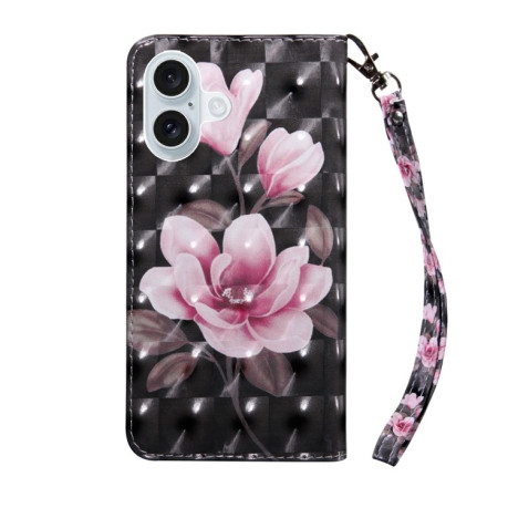 Чехол-книжка 3D Painting для  iPhone 16 Plus - Flower