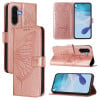 Чохол-книжка Embossed Butterfly  для Samsung Galaxy A56 5G - рожеве золото