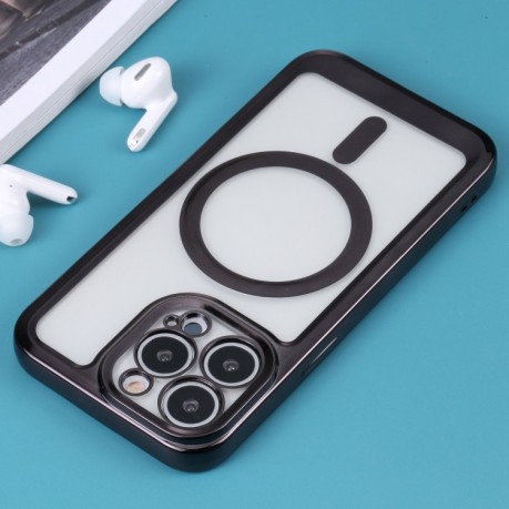 Противоударный чехол Classic Electroplating (Magsafe) для iPhone 14 Pro Max - черный