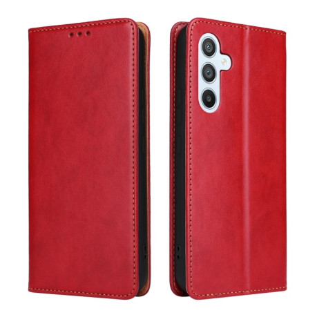 Шкіряний чохол-книжка Fierre Shann Genuine leather для Samsung Galaxy A54 5G - червоний