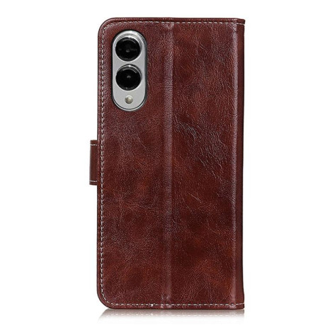 Чохол-книжка Magnetic Retro Crazy Horse Texture для Samsung Galaxy S25 Edge 5G - коричневий
