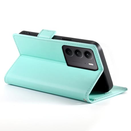 Чохол-книжка Side Buckle Magnetic Frosted Leather на Realme C75 / Realme 14x - зелений