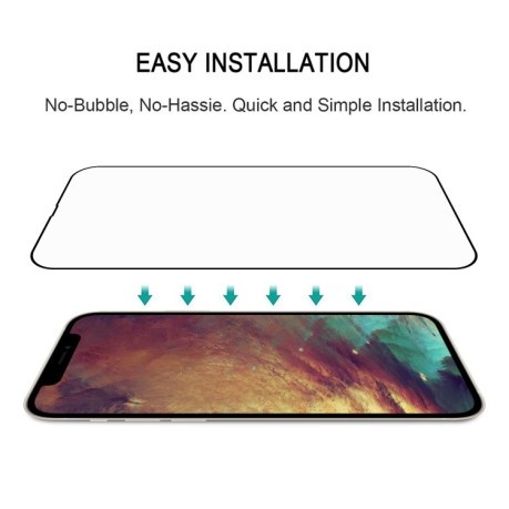 Защитное стекло 3D Full Glue Full Screen на iPhone 14 Pro Max - черное