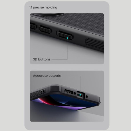 Противоударный чехол NILLKIN Super Frosted для Xiaomi Poco X7 Pro - черный