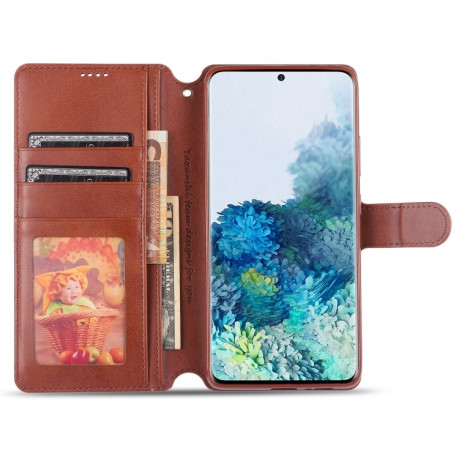 Чехол-книжка AZNS Calf Texture на Samsung Galaxy S10 Lite - винно-красный