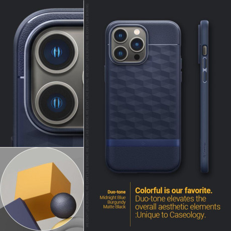 Оригинальный чехол CASEOLOGY PARALLAX MAG MAGSAFE для iPhone 14 Pro Max - синий