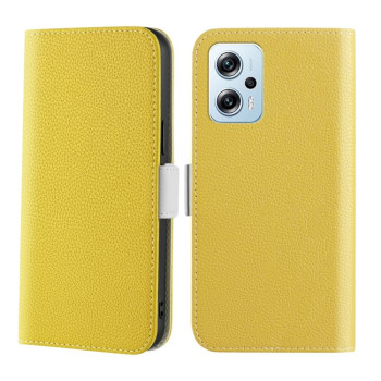 Чохол-книжка Candy Color Litchi для Xiaomi Poco X4 GT 5G - жовтий