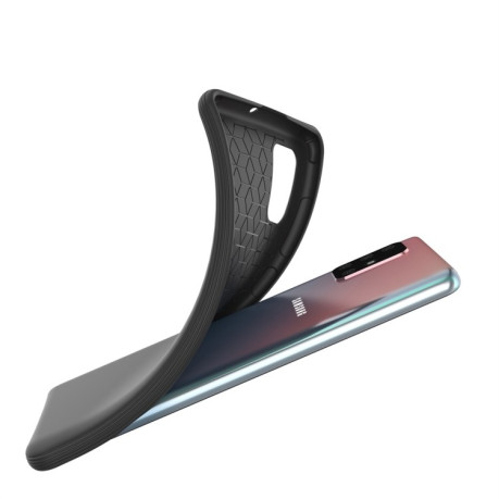 Противоударный силиконовый чехол Solid Color TPU Slim на Samsung Galaxy A71 - красный