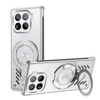 Противоударный чехол Ice Feeling Cooling MagSafe Magnetic для Xiaomi 15 - серебристый