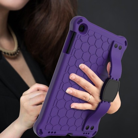 Противоударный чехол Honeycomb Design на iPad mini 5 / 4 / 3 / 2 /1 - фиолетово-черный