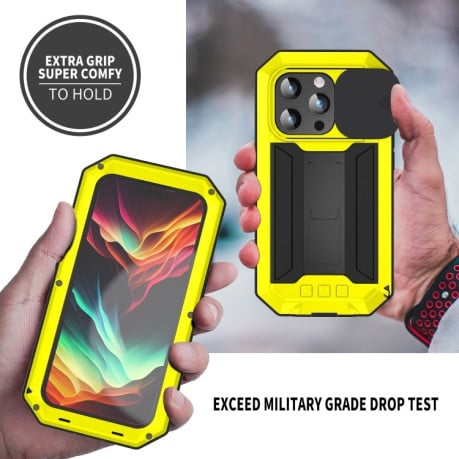Протиударний чохол R-JUST Sliding для iPhone 15 Pro Max – жовтий