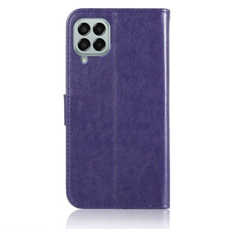 Чехол-книжка Wind Chime Owl Embossing для Samsung Galaxy M33 - фиолетовый