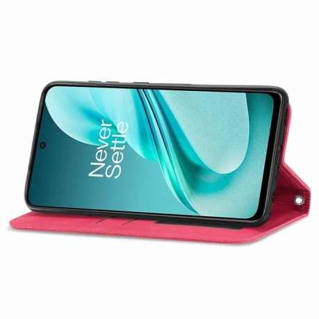 Чехол-книжка Retro Skin Feel Business Magnetic для OnePlus Nord N30 SE - красный