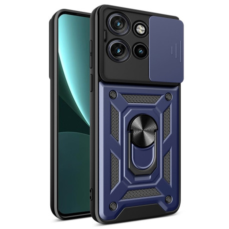 Противоударный чехол Camera Sliding для Motorola Edge 50 Neo - синий