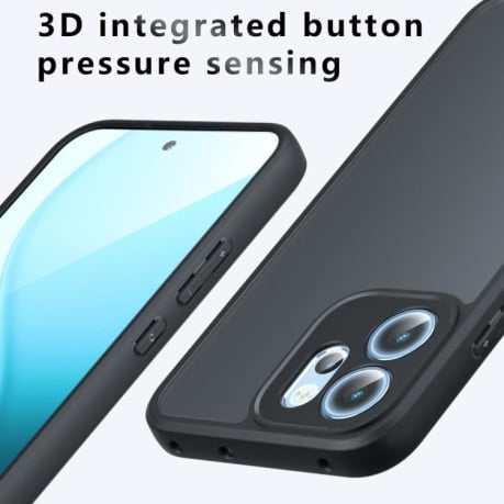 Противоударный чехол Armor Precise Hole гибрид на OPPO Reno14 F 5G - прозрачный