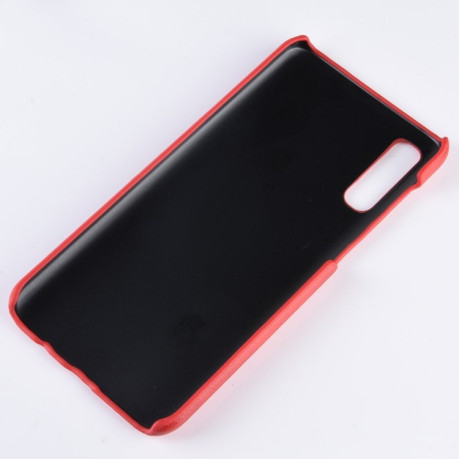 Шкіряний чохол Litchi Texture на Samsung Galaxy A50/A30s/A50s-червоні
