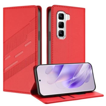 Чохол-книжка Embossed Multi-functional Wallet Retro Leather на Infinix Hot 50 Pro 4G - червоний