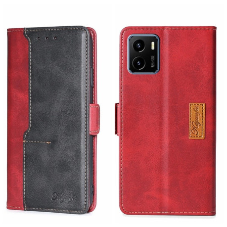 Чохол-книжка Contrast Color для Vivo Y15S Global - Red + Black