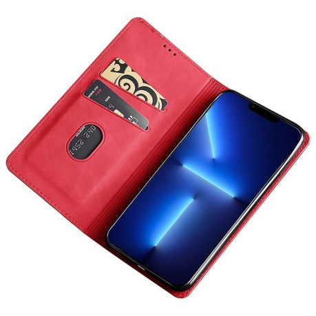 Чехол-книжка Retro Skin Feel Business Magnetic на  Samsung Galaxy M55 5G - красный