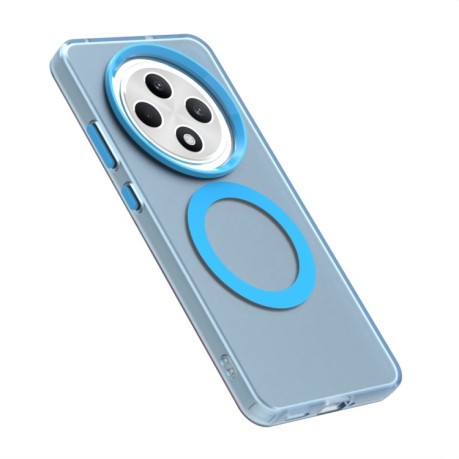 Противоударный чехол MagSafe Holder PC Hybrid для OPPO Reno12 F/12 FS 5G - синий