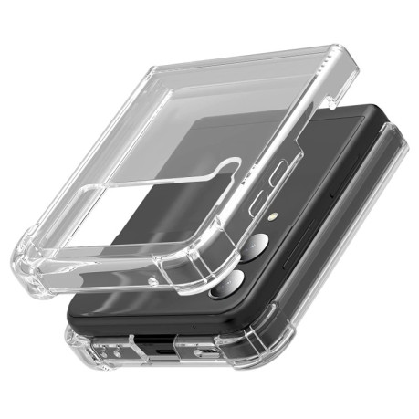 Противоударный чехол EsCase для Samsung Galaxy Flip4 - прозрачный