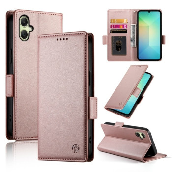 Чехол-книжка Side Buckle Magnetic Frosted Leather для Samsung Galaxy A06 4G - розовое золото