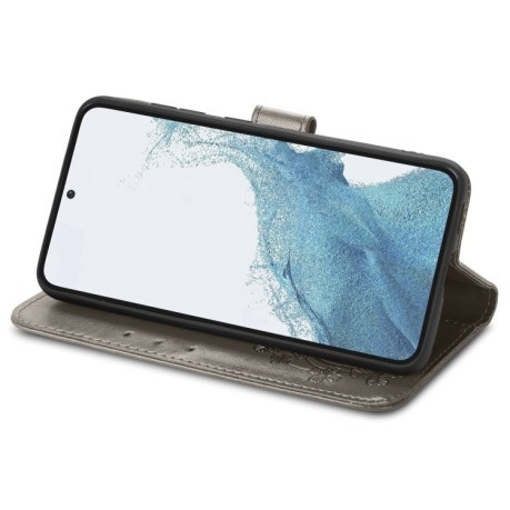 Чохол-книжка Four-leaf Clasp Embossed на Samsung Galaxy A54 5G - сірий