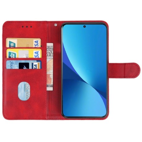 Чехол-книжка EsCase для Xiaomi Mi 12 Pro - красный