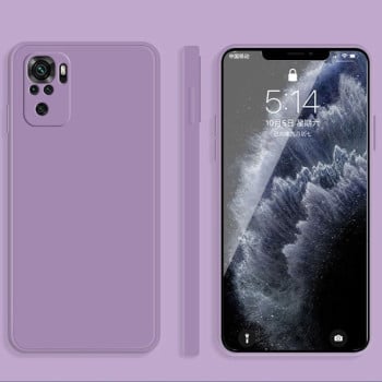 Силіконовий чохол Solid Color Liquid Silicone на Xiaomi Redmi Note 10 5G - фіолетовий