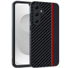 Противоударный чехол Carbon Fiber Splicing для Samsung Galaxy S26 5G — красный