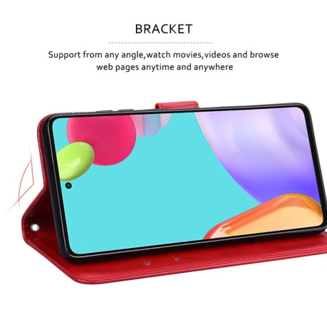 Чехол-книжка Rose Embossed для Samsung Galaxy A53 5G  - красный