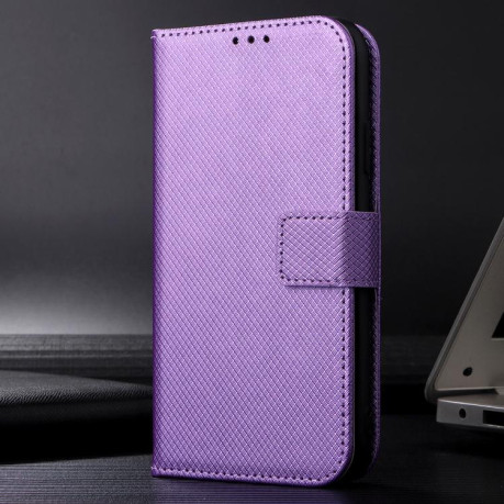 Чохол-книжка Diamond Texture для Motorola Moto G15 4G / G15 Power 4G - фіолетовий