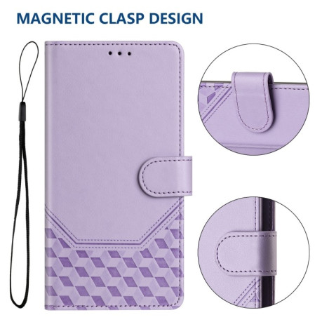 Чохол-книжка Embossing Stripe RFID для Realme 13+ 5G/13 Pro 5G/13 Pro+ - фіолетовий