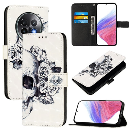 Чохол-книжка 3D Painting для Realme 13+ 5G/13 Pro 5G/13 Pro+ - Skull